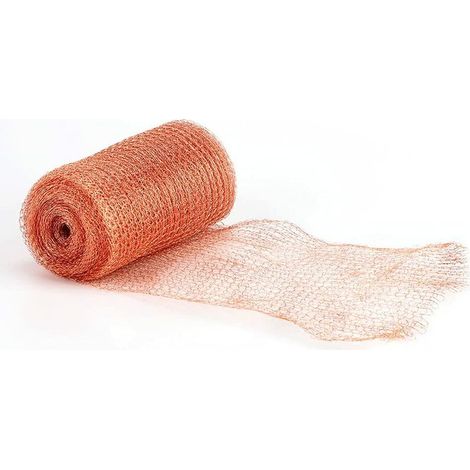 Maille de Cuivre 6 Metre Filet de Cuivre Tricoté pour Maison, Cuisine et Jardin Contrôle de Chauve-Souris, Oiseaux, Escargot, Souris (6m x 12.7cm) (1/4)