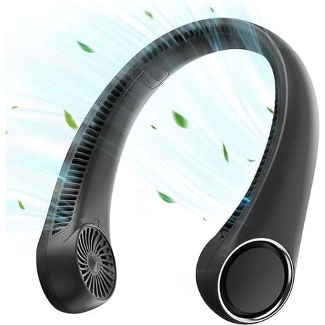 Ventilateur portable à main, ventilateur de cou – Refroidissement mains libres à 360°, conception silencieuse, longue autonomie (1/5)