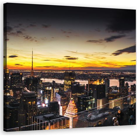 Tableau sur toile New York City Coucher de soleil 40x40 (1/5)