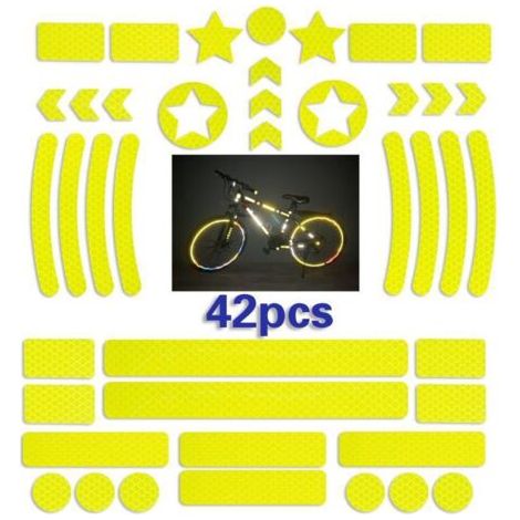 Cinta de advertencia, pegatinas reflectantes para motocicletas, pegatinas reflectantes para cascos para uso nocturno, cinta reflectante tipo panal para bicicletas, cochecitos, patinetes y pedales.
