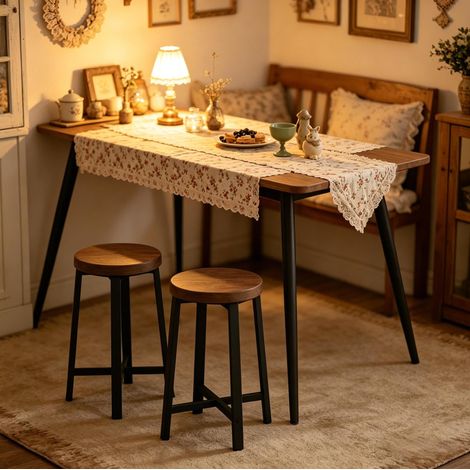 Hocker Set 2er Vintage Industrial 29,5x46 cm OKMYHOME (1/5)