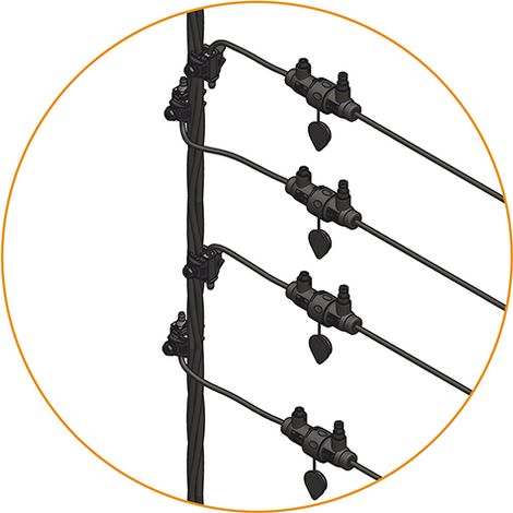 Pack colonne electrique provisoire 1 branchement triphasé ou 2 monophasé pour cable 35-70mm ² (derivé 16-35mm²) (1/4)