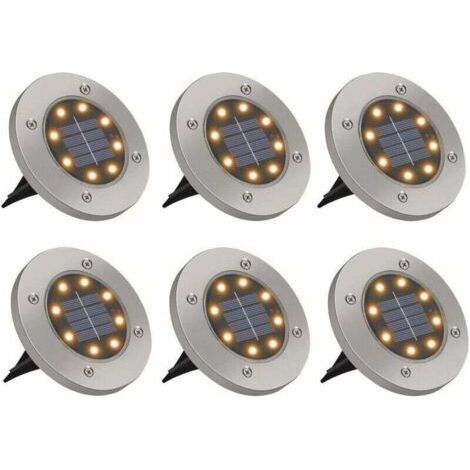 QORVA-6 pièces parc extérieur led lampes souterraines solaires cour jardin nouvelles lumières solaires de pelouse (1/4)