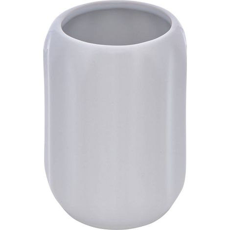 Portacepillos de dientes colorama de cerámica, d. 8 x h. 12 cm, blanco - 5five (1/2)
