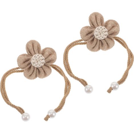 Embrasses de rideaux à motifs floraux style bohème (lot de 8) (1/5)