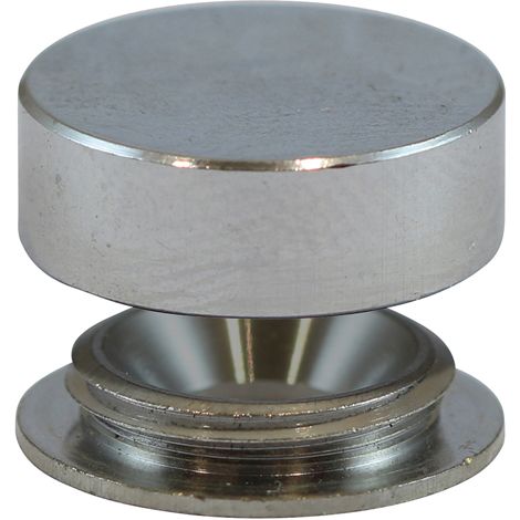 TIMCO Threaded Screw Caps Solid Brass Satin Chrome - 16mm (1/2)