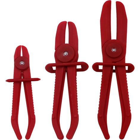 3 Pcs / Set Pinces à durite Pinces de Tuyau Ligne Pince Tuyau Pincée Pince À Sertir Pour Tuyau De Nylon Outil De Serrage Pour Tuyaux Flexibles,rouge (1/5)