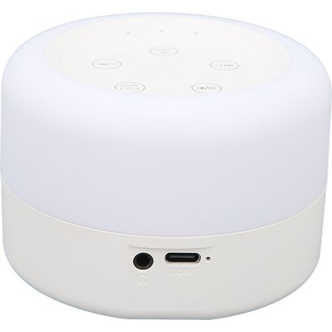 Bruit blanc, fonction veilleuse, rechargeable par USB, 10 sons de la nature, 2 berceuses, aide musicale au sommeil pour une utilisation à domicile. (1/5)