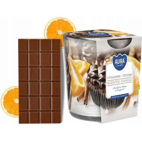 AURA Duftkerze SCHOKOLADE-ORANGE 22h sn72s-54