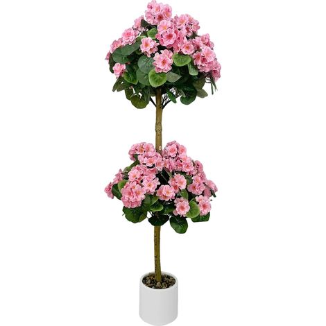 Árbol topiario, diseño realista, versátil para uso interior y exterior, rosa, 120 cm. (1/2)