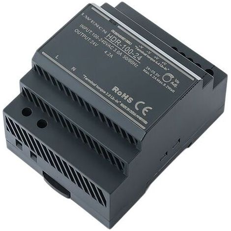 HDR Rail Type Switching Power Supply, Ultra-Thin DIN Rail Power Supply/4SU HDR-100-24, 24V 4.16A 100W MUMU (1/4)