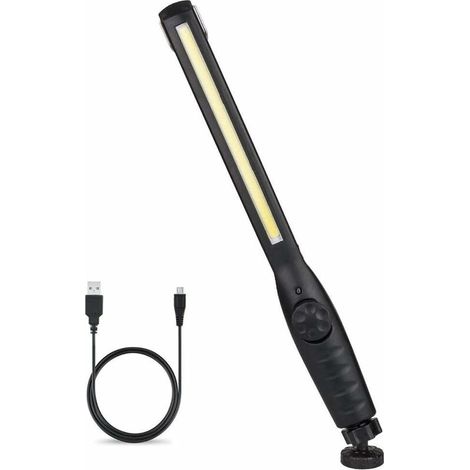 Baladeuse de chantier Lampe de Travail USB Rechargeable Lampe d'inspection COB Lampe, (1/5)
