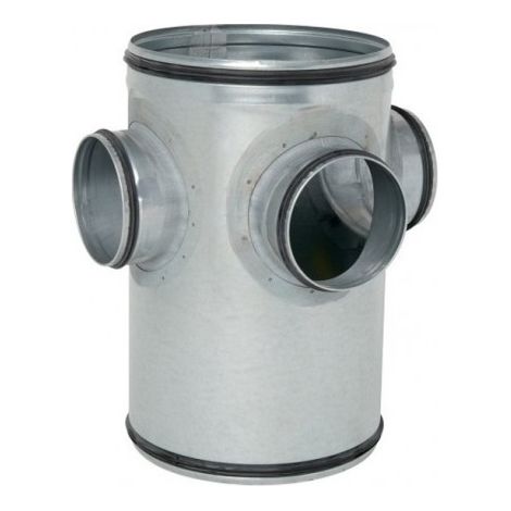 collettore aldes collector 3 attacchi 125 mm zincato