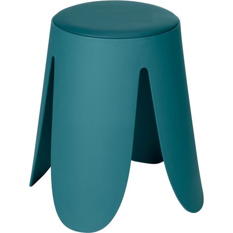 Sgabello per il bagno verde petrolio con seduta imbottita e piedini antiscivolo Flores (1/4)