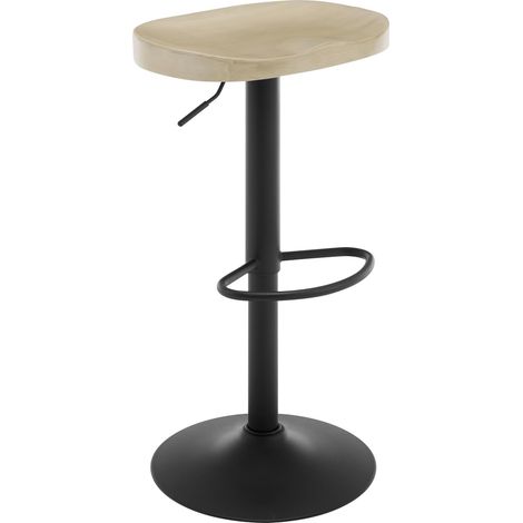 WOLTU Breakfast Bar Stools Set of 1 Bar Chairs for Kitchen Counter Height Adjustable, Solid Wood, Light Wood Colour (1/5)
