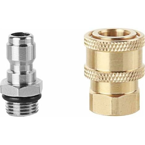 Connecteurs de buse de pulvérisateur haute pression, filetage M14, connecteur rapide 1/4, pièces de raccordement de tuyau, connecteurs de bouteille en mousse de neige (1/4)