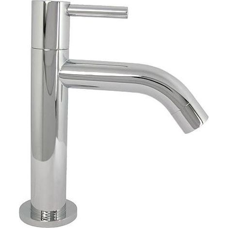 Doppel-Kaltwasserhahn aus Chrom, ohne Abdeckung, 90 mm Ausladung (1/5)