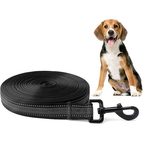 Longe pour Chien, 5m 10m 15m 20m, Laisse Chien 10m avec Poignée et Sac de Rangement Longue Corde Chien, Laisse Longue Caoutchoutée, Antidérapante et Robuste pour Petits à Grands Chiens (1/5)