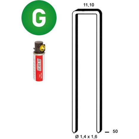 2 000 Agrafes Galvanisées Résinées Z-50 (Pack) - 3.1 kg - D-Work