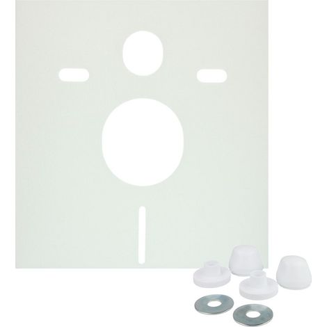 Le Sanitaire – Set d’insonorisation pour WC mural – Mousse PE blanc 4 mm – Réduction sonore 6-10 dB selon DIN 1386 – Universel pour tous WC suspendus