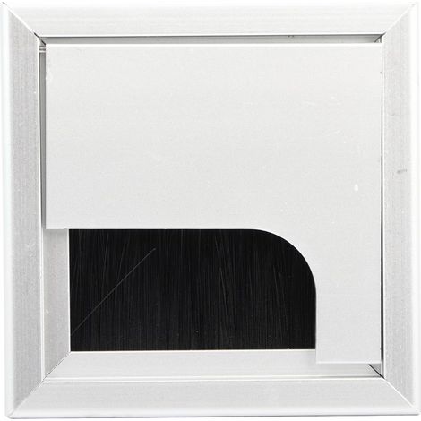 Boîte de Trou de Câble de Bureau en Alliage D'aluminium Organisateur de Fil de Table à œillets de Bureau avec Brosse à Cheveux pour la Maison et le Bureau. (1/5)