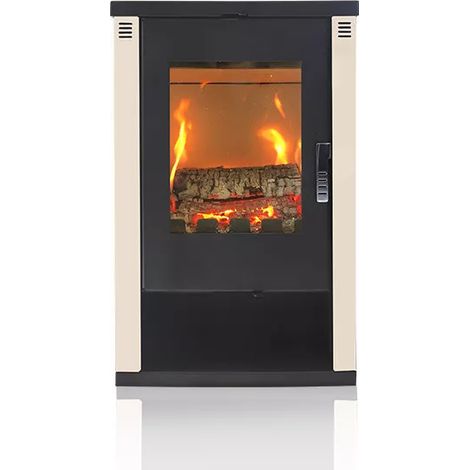 Stufa a Legna Verso Lheia Potenza 7,5 kW, Riscaldamento Efficiente ed Elegante Design per la Tua Casa