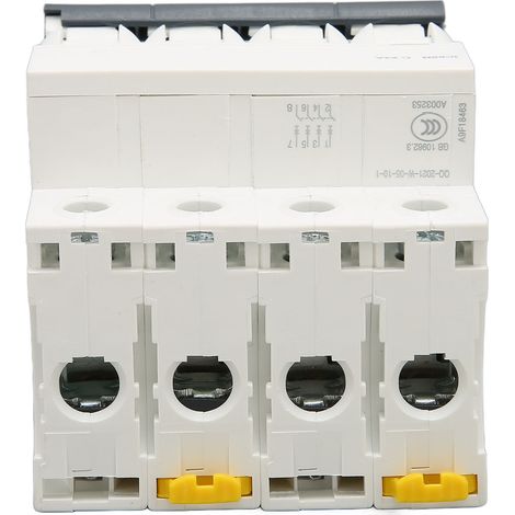 Disjoncteur miniature PA66, boîtier ignifugé, disjoncteur automatique 4 pôles pour bâtiments commerciaux, 400 V CA, 10 A (1/5)