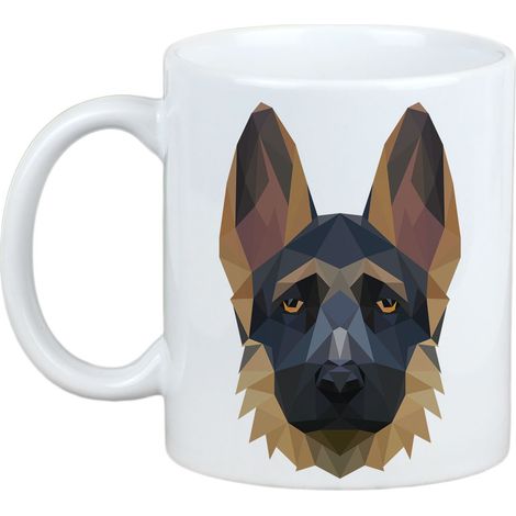Pastor Alemán, Alsaciano I - taza con una foto y la inscripción perro geométrico Art-Dog (1/5)