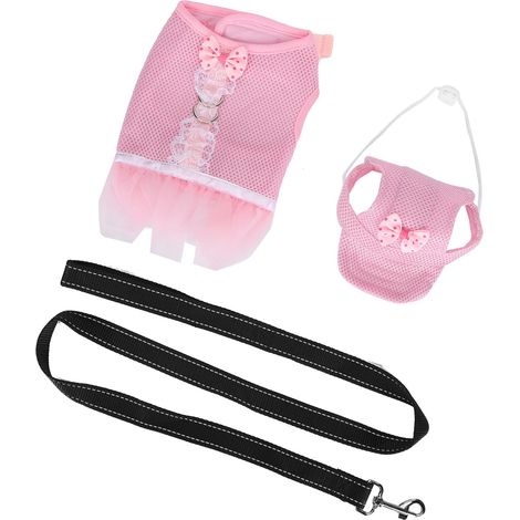 Chemises pour animaux de compagnie, jupes de princesse pour chiens, vêtements d'été pour petits animaux de compagnie, rose, taille XS (GXBD01) (1/5)
