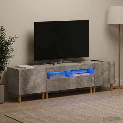 vidaXL 3 Piece LED TV Cabinet ARNHEM 3 pcs Concrete Grey (1/5)
