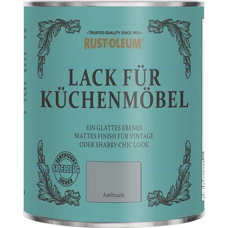 Rust-Oleum Lack für Küchenmöbel 750 ml anthrazit Lack