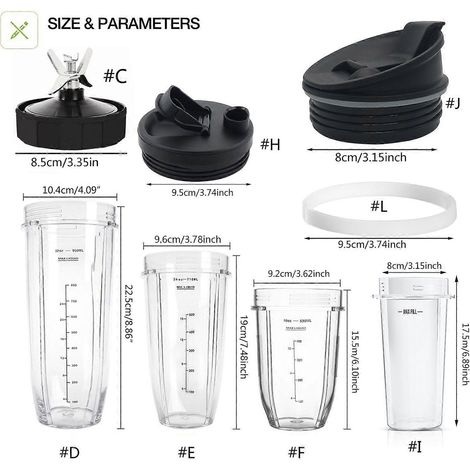 Pièces détachées pour blender Nutri Ninja : joint d'étanchéité en caoutchouc pour couvercle de gobelet de 473 ml (16/18/24/32 oz), compatible et durable.