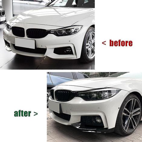 Pour BMW Série 4 F32 F33 F36 2014-2020 : Lèvre de pare-chocs avant, diffuseur d'angle, séparateur, aileron, protection de carburateur (1/2)