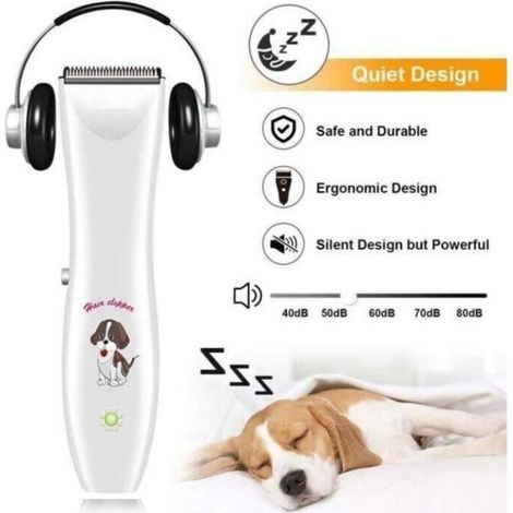 Tondeuse électrique silencieuse pour chiens à poils longs et épaisPratique et pratique (1/3)