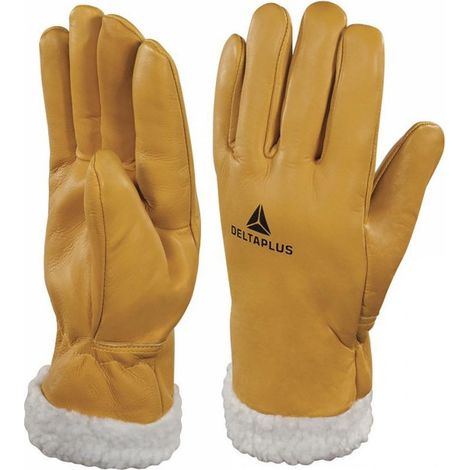 Gants de manutention Delta Plus FBF15 taille 10, Thermique, 6 Paires, Jaune ( Prix pour Paquet de 6 Paires )