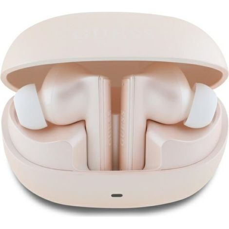 Cuffie Bluetooth Guess GUTKST88MCTGP TWS + Docking Station Rosa/Logo stampato a capsula rosa (1/5)
