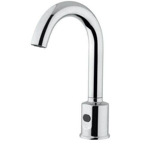 Grifo de lavabo electrónico con fotocélula de la serie CURVE con alimentación de red de 230 V y premezclador mecánico - Idral (1/2)