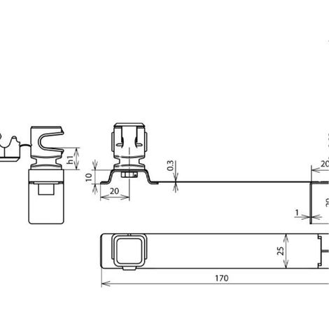 Dehn & Söhne Dachleitungshalter 204937 FLEXIsnap 36mm NIRO