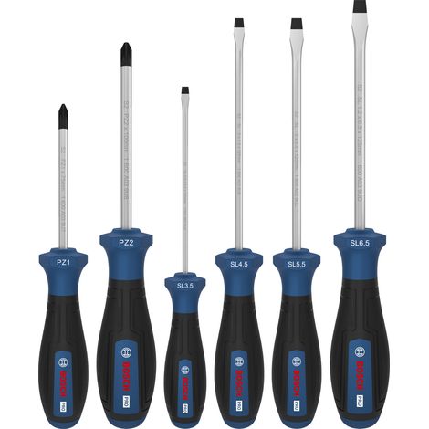 Bosch PRO Hand Tool - Screwdriver PRO Screwdriver Set PZ/SL, 6 pcs 1600A03HU4 (1/5)