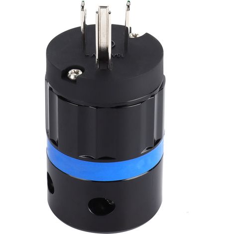 Fiche mâle Monosaudio connecteur secteur cuivre pur plaqué rhodium 100-250V M104R pour câble d'alimentation (1/5)
