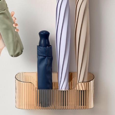 Schirmständer, Schirmschrank mit langem Griff, Wand-Wäscheständer, Schirmhalter, klappbarer Kombi-Schirmständer für Zuhause - Amber (1/5)