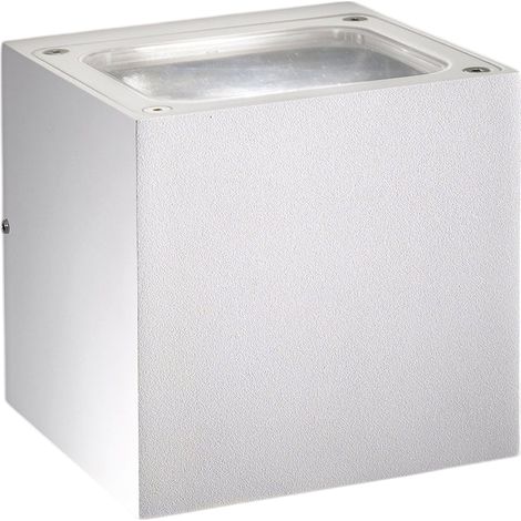 Sole Lampada da parete per esterni e interni in alluminio bianco opaco LED 20W 3000K IP54, design moderno e minimalista, 12x12x12 cm alta qualità (1/2)