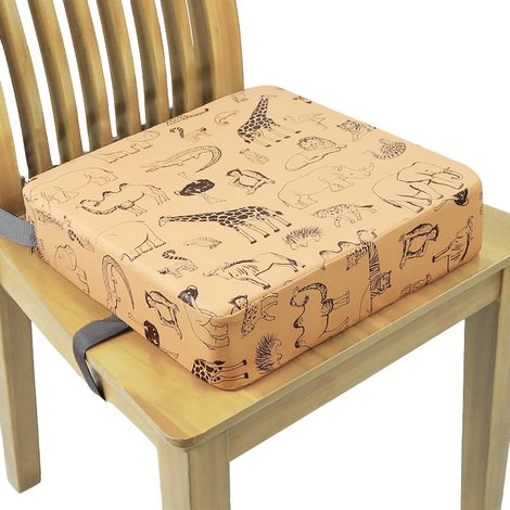 Siège rehausseur résistant aux éclaboussures avec motif imprimé, coussin réglable en hauteur, base antidérapante pour tables, étanche, portable, siège rehausseur pour enfant (1/5)