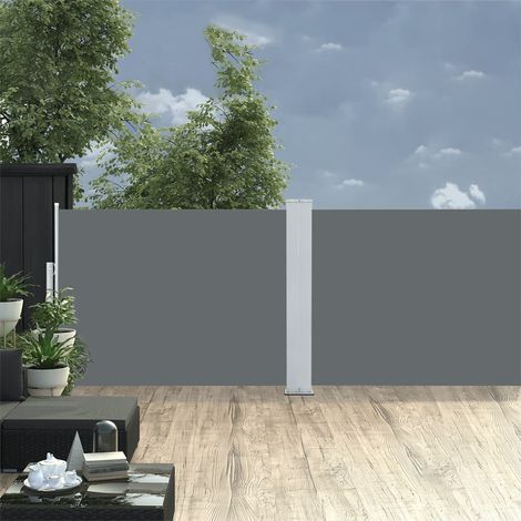 Toldo lateral retráctil gris antracita 120x1000 cm vidaXL