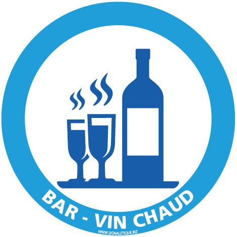 PANNEAU INFORMATION SPECIALE MONTAGNE BAR (H0378) - Adhésif - Diamètre 125 mm