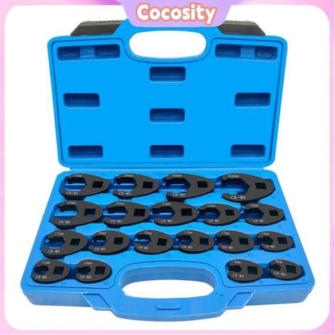 Jeu de clés à écrou évasé (crowfoot) - COCOSITY - Cocosity - 19 pièces - 3/8'' & 1/2'' - 8–32 mm (1/5)