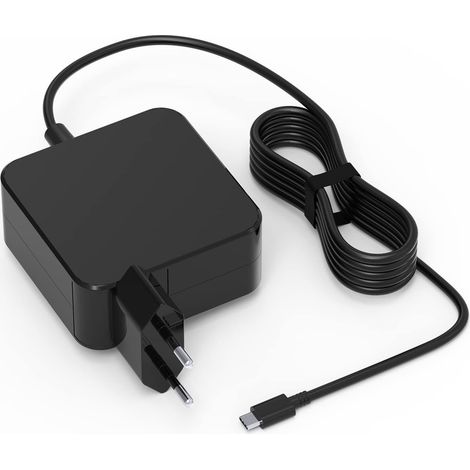 65W Chargeur USB C Ordinateur Portable pour ASUS, Lenovo Thinkpad Yoga, Huawei Matebook, Macbook Pro/Air, HP Chromebook, Acer Chromebook, Google, Samsung, Alimentation USB C
