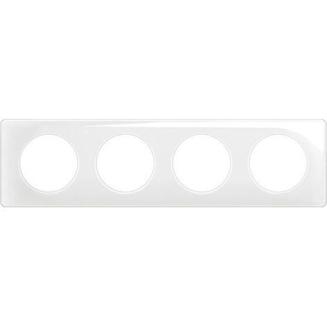Plaque de finition - - Céliane - 4 postes - Plastique - Horizontale (1/2)