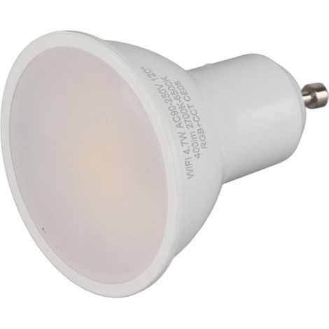 Ampoule LED intelligente RGB WW à intensité variable, interface WiFi GU10, pour la maison, le bureau ou l'hôtel, AC90-250V (1/5)