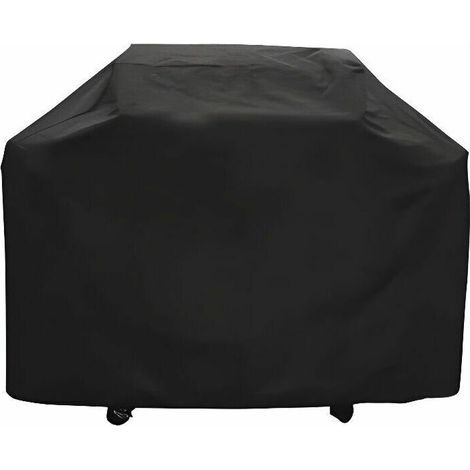 Housse Barbecue ,BBQ Couverture, de Gril Anti-UV/Anti-l'eau/Anti-l'Humidité pour Weber, Holland, JennAir 170x61x117cm Noire FUIENKO (1/4)